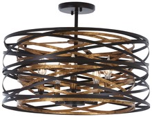  4671-111 - Vortic Flow - 5 Light Semi Flush (Convertible to Pendant)