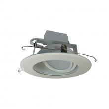  NLCBC-66930XWW - 6" Cobalt Adjustable LED Retrofit, 1200lm / 14W, 3000K, White Reflector / White Flange