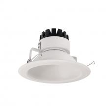  NRM3-61L230FWW - 6" Marquise III Round Open Reflector, 1500lm, 3000K, Flood Optic, White Reflector/White Flange