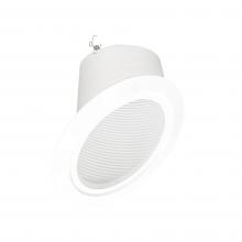  NTM-617/45W - 6" Super Sloped Baffle Trim, White Baffle / White Flange