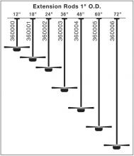  360002BSS - Fan Down Rod 24 Inch (10 pack)