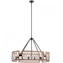  52078PAL - Oana™ 6 Light Oval Chandelier Palm