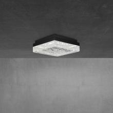  BFM39212-AB - Whisper 12in LED 3000K/3500K/4000K 120V-277V Flush Mount in Aged Brass with Optic Haze Quartz