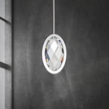  BPD38210-BK - Wonder 10in LED 3000K/3500K/4000K 120V-277V Mini Pendant in Black with Clear Optic Crystal