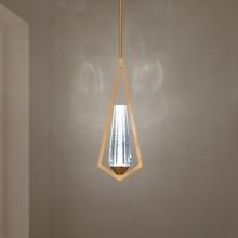  BPD66218-AB - Devotion 18in LED 3000K/3500K/4000K 120V-277V Mini Pendant in Aged Brass with Clear Radiance Cryst