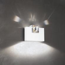  BWS90209-WT - Madison 8in LED 3000K/3500K/4000K 120V-277V Wall Sconce in White with Clear Crystals from Swarovsk