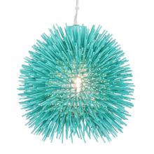  169M01AQ - Urchin 1-Lt Mini Pendant - Aqua Velvet