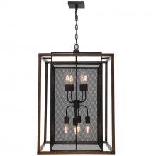  285P08DOBL - Rio Lobo 8-Lt Pendant - Dark Oak/Black