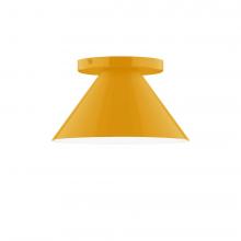 Montclair Light Works FMD421-21-L10 - 8" Pinnacle LED Flush Mount, Bright Yellow