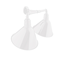 Montclair Light Works GNR104-44 - Angle 14" 2-Light Straight Arm Wall Light in White