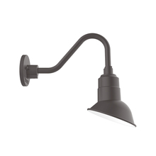 Montclair Light Works GNV101-57 - 7" Angle shade gooseneck wall mount, Bronze Matte