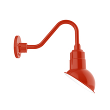 Montclair Light Works GNV119-26 - 7" Emblem shade gooseneck wall mount, Vermillion