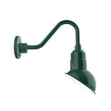 Montclair Light Works GNV119-42 - 7" Emblem shade gooseneck wall mount, Forest Green