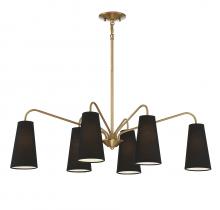  1-1785-6-322 - Edgewood 6-Light Linear Chandelier Warm Brass