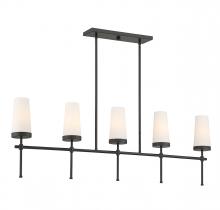  1-2803-5-89 - Haynes 5-Light Linear Chandelier in Matte Black