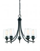  1-4032-5-BK - Octave 5-Light Chandelier in Black