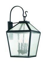  5-102-BK - Woodstock 4-Light Outdoor Wall Lantern in Black