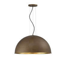  7-5014-3-84 - Sommerton 3-Light Pendant in Rubbed Bronze with Gold Leaf