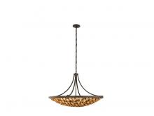  7-9351-8-46 - Ventura 8-Light Pendant in Matte Black and Gold