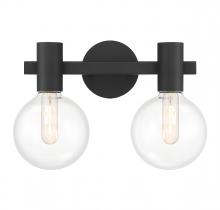  8-3076-2-BK - Wright 2-Light Bathroom Vanity Light in Matte Black