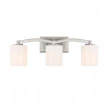  8-7710-3-SN - Whitney 3-Light Bathroom Vanity Light in Satin Nickel