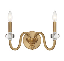  9-5800-2-322 - Bergdorf 2-Light Wall Sconce in Warm Brass