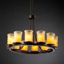  GLA-8763-16-GLDC-MBLK - Dakota 12-Light Ring Chandelier (Tall)