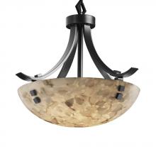  ALR-9751-35-MBLK-F6-LED-3000 - 18" Pendant Bowl - Flat Bars w/ Finials