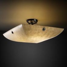  CLD-9654-25-MBLK-F2-LED-6000 - 36" Semi-Flush Bowl w/ Pair Square Finials