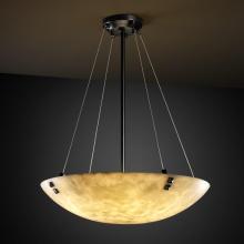  CLD-9661-35-MBLK-F6-LED-3000 - 18" Pendant Bowl w/ Concentric Circles Finials