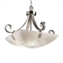  CLD-9741-35-NCKL-F3-LED-3000 - 18" Pendant Bowl - Scrolls w/ Finials