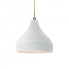  CER-6560-WHT-NCKL-BEIG-TWST - Small Droplet 1-Light Pendant