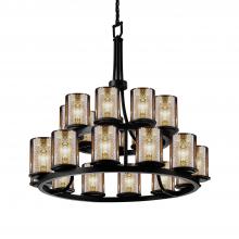  FSN-8767-10-MROR-MBLK - Dakota 21-Light 2-Tier Ring Chandelier