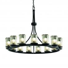  GLA-8715-16-CLRT-MBLK - Dakota 15-Light 1-Tier Ring Chandelier