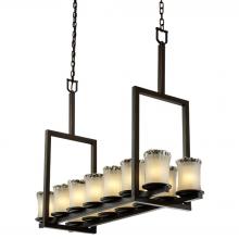  GLA-8764-16-WTFR-DBRZ-LED14-9800 - Dakota 14-Light Bridge LED Chandelier (Tall)