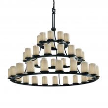  POR-8714-10-PLET-MBLK - Dakota 45-Light 3-Tier Ring Chandelier