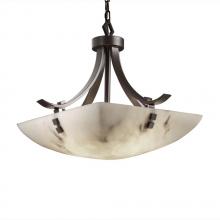  FAL-9751-25-DBRZ-F2-LED-3000 - 18" Pendant Bowl - Flat Bars w/ Finials