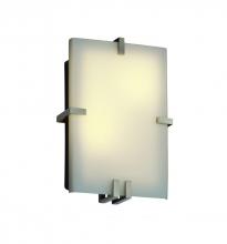  FSN-5551-OPAL-NCKL-LED-2000 - Clips Rectangle Wall Sconce (ADA)