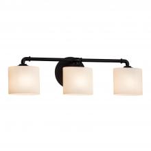  FSN-8463-30-OPAL-MBLK - Bronx 3-Light Bath Bar