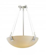  FSN-9641-35-OPAL-MBLK-LED-3000 - 18" Pendant Bowl w/ Tapered Clips