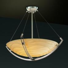  PNA-9721-35-WAVE-NCKL - 18" Pendant Bowl w/ Crossbar