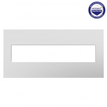  AWP5GPW1 - adorne® Matte White Five-Gang Screwless Wall Plate with Microban®