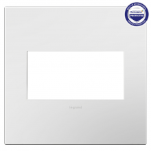  AWP2GPW4 - adorne® Matte White Two-Gang Screwless Wall Plate with Microban®