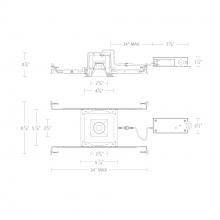  R3BSD-NCS-BN - Ocular 3.0 5CCT Square Donwlight Trim and Remodel Housing with New Construction Frame-In Kit and D