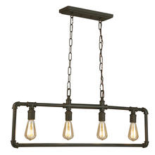  202847A - 4x60W Linear Pendant w/ Matte Bronze Finish