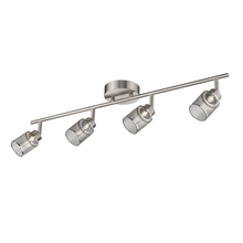Eglo 204022A - Temmar 30 in. 4-Light Brushed Nickel Integrated LED Flushmount Fixed Track