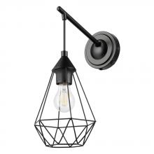  205306A - Tarbes - 1 LT Open Frame Geometric Wall Light with a Matte Black Finish 1-60W E26 Bulb