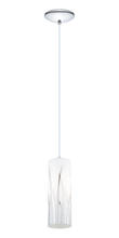  92739A - 1x100W Mini Pendant With Chrome Finish & White & Chrome Décor