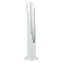  97581A - 1x10W Table Lamp w/ Matte White & Silver Finish