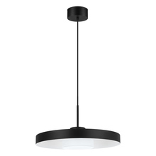  98165A - 1x22.5W LED Pendant With a matte black finish and matte black exterior and white interior shade